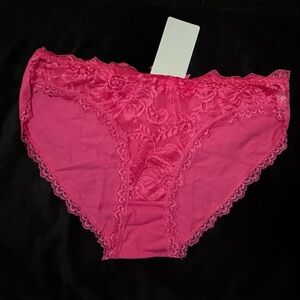 Lace Trim Pink Panties